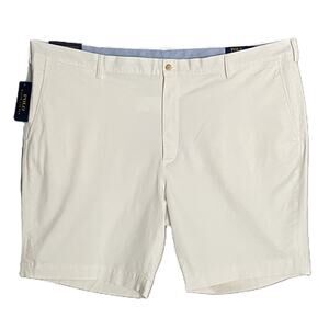 Polo Ralph Lauren Shorts Men's 46B Big & Tall Stretch Chino Cotton White NEW